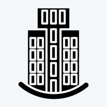 Icon Skyscraper. related to Icon Building symbol. glyph style. simple design editable. simple illustration vector