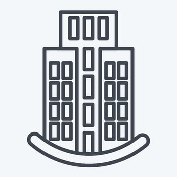 Icon Skyscraper. related to Icon Building symbol. line style. simple design editable. simple illustration vector
