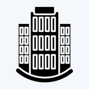 Icon Apartments. related to Icon Building symbol. glyph style. simple design editable. simple illustration vector