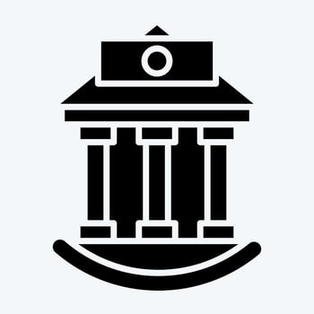 Icon Bank. related to Icon Building symbol. glyph style. simple design editable. simple illustration vector