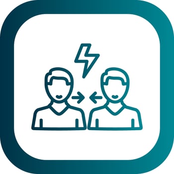 Conflict Negotiation Vector Icon Design