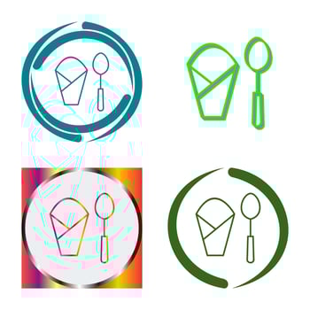 Spoon and Napkin Vector Icon