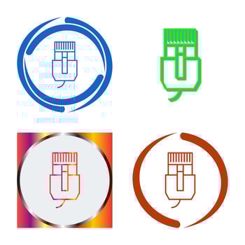 Unique Internet Cable Vector Icon