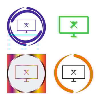 Unique Disconnected Network Vector Icon