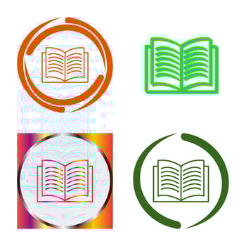 Unique Textbook Vector Icon