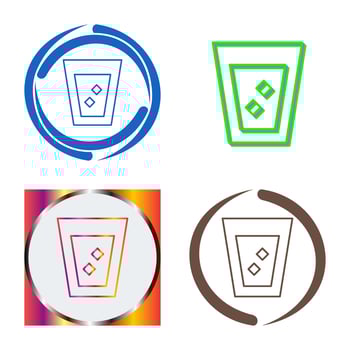 Unique White Russian Drink Vector Icon