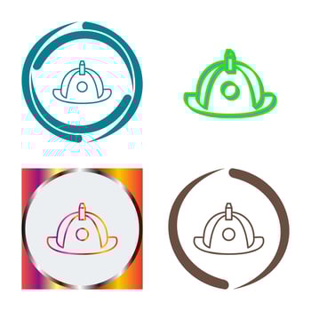 Unique Firefighter Hat Vector Icon