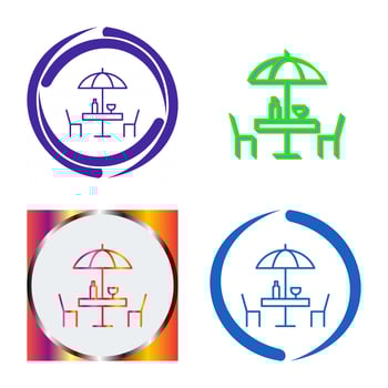 Unique Cafe Table Vector Icon