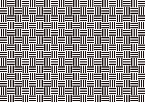 Horizontally And Vertically Repeatable Monochrome Seamless Japanese Vintage Pattern On A White Background. Vector Illustration.
