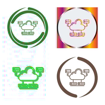 Cloud Database Vector Icon