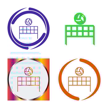 Beach Volleyball Vector Icon