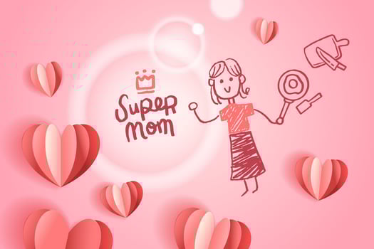 Vector illustration of joyous celebration of Happy Mother's Day