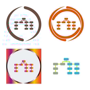 Unique Seo Structure Vector Icon