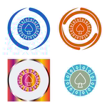 Spade Chip Vector Icon