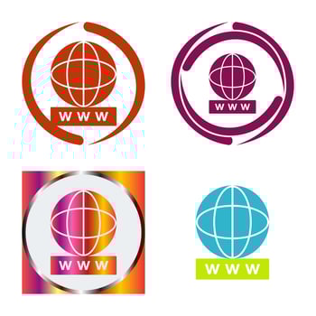 Unique World Wide Web Vector Icon