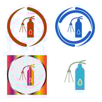 Unique Using Extinguisher Vector Icon