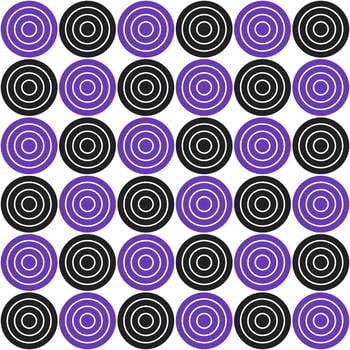 Purple and black circle pattern. Circle vector seamless pattern. Decorative element, wrapping paper, wall tiles, floor tiles, bathroom tiles.