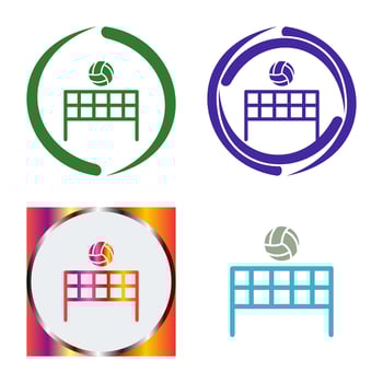 Beach Volleyball Vector Icon