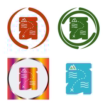 Treasure Map Vector Icon