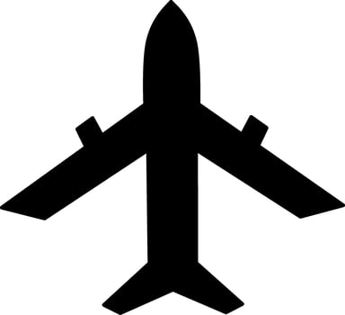 black airplane illustration vector