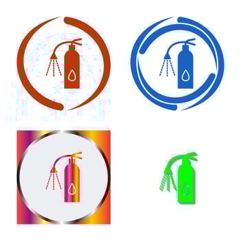 Unique Using Extinguisher Vector Icon
