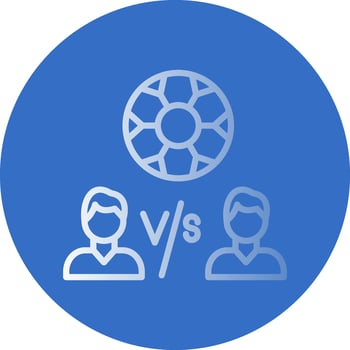 Player Versus Player Vector Icon Design