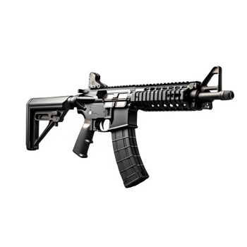 rifle png ,machine gun weapon isolated on transparent background ,generative ai