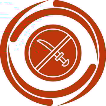No Weapons Vector Icon
