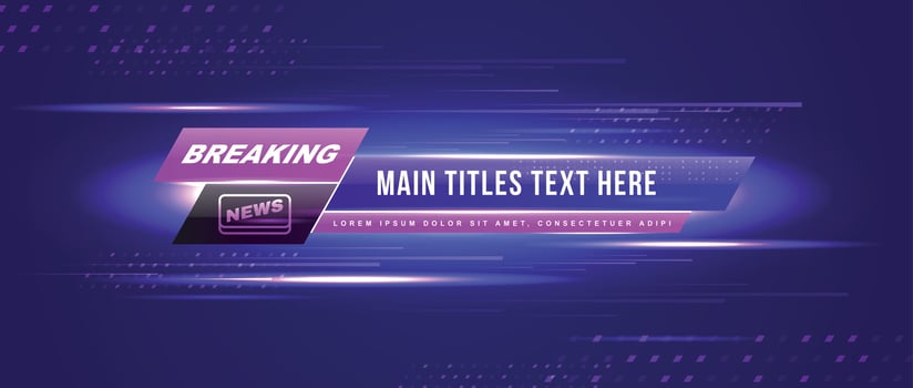 Breaking News Neon Composition vector