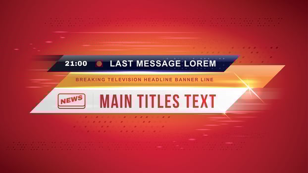 Main TV Titles Composition vector