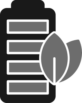 Eco Battery Vector Icon