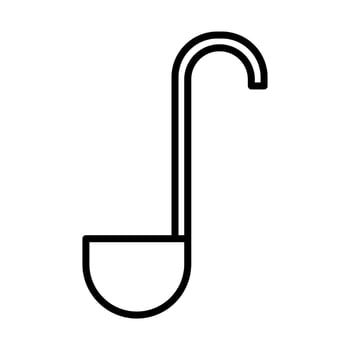ladle kitchen utensil icon in line style vector