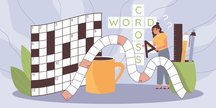 Crossword Sudoku Flat Composition vector