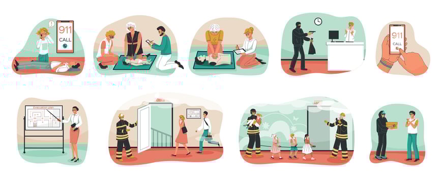 Emergency Training Set vector
