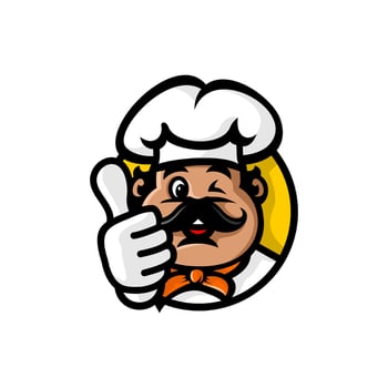 chef cute face cartoon vector