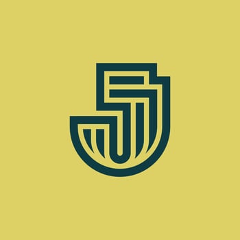 Modern and elegant initial letter JQ or QJ monogram logo vector