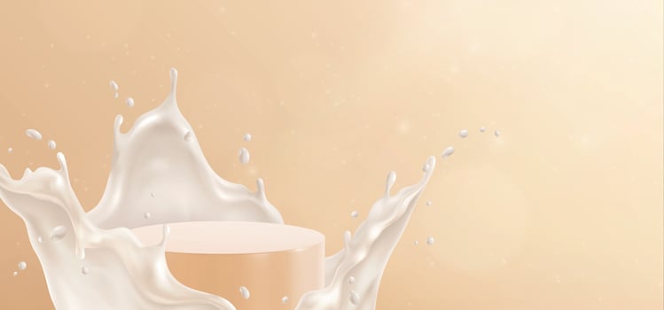 Creamy Splash Podium Background vector