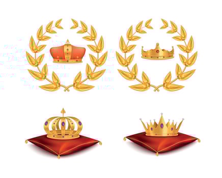 Royal Crown Set vector