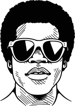 Bobby Womack illustration vector