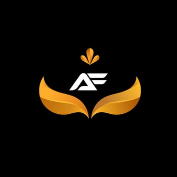 Vector monogram letter AC logo design with golden white