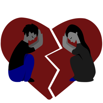 couple with broken heart png