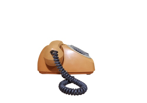 brown vintage desk phone png