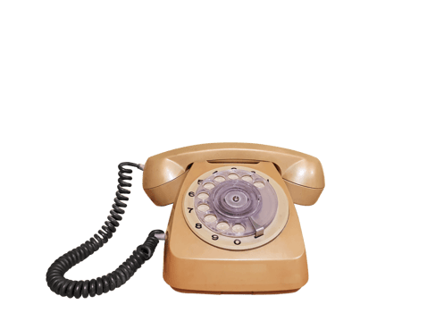 brown vintage desk phone png
