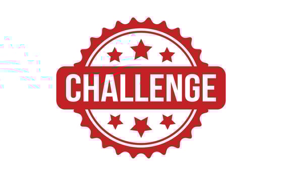 Challenge rubber grunge stamp seal vector