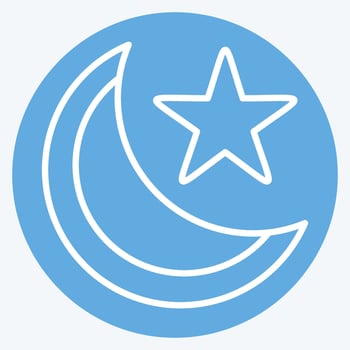 Icon Muslim. related to India symbol. blue eyes style. simple design editable. simple illustration vector