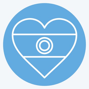 Icon India. related to India symbol. blue eyes style. simple design editable. simple illustration vector