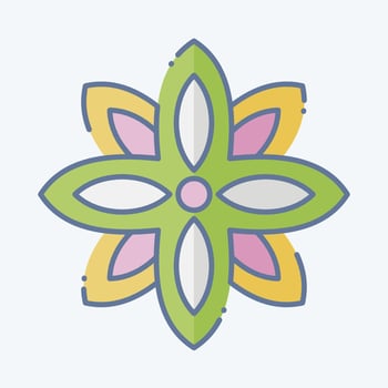 Icon Anise. related to India symbol. doodle style. simple design editable. simple illustration vector