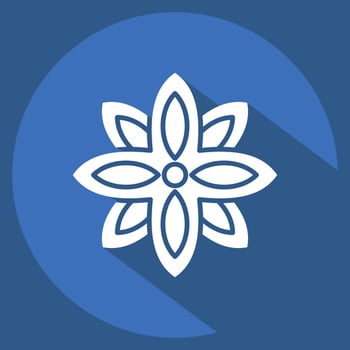 Icon Anise. related to India symbol. long shadow style. simple design editable. simple illustration vector