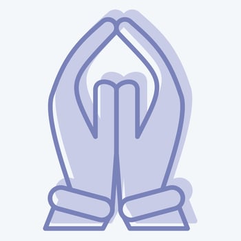 Icon Pray. related to India symbol. two tone style. simple design editable. simple illustration vector