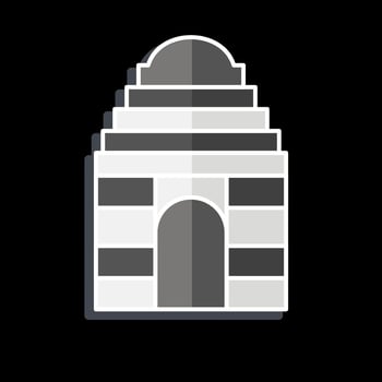Icon Gate of India. related to India symbol. glossy style. simple design editable. simple illustration vector